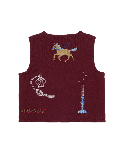 Ellie Mini Vest - Burgundy