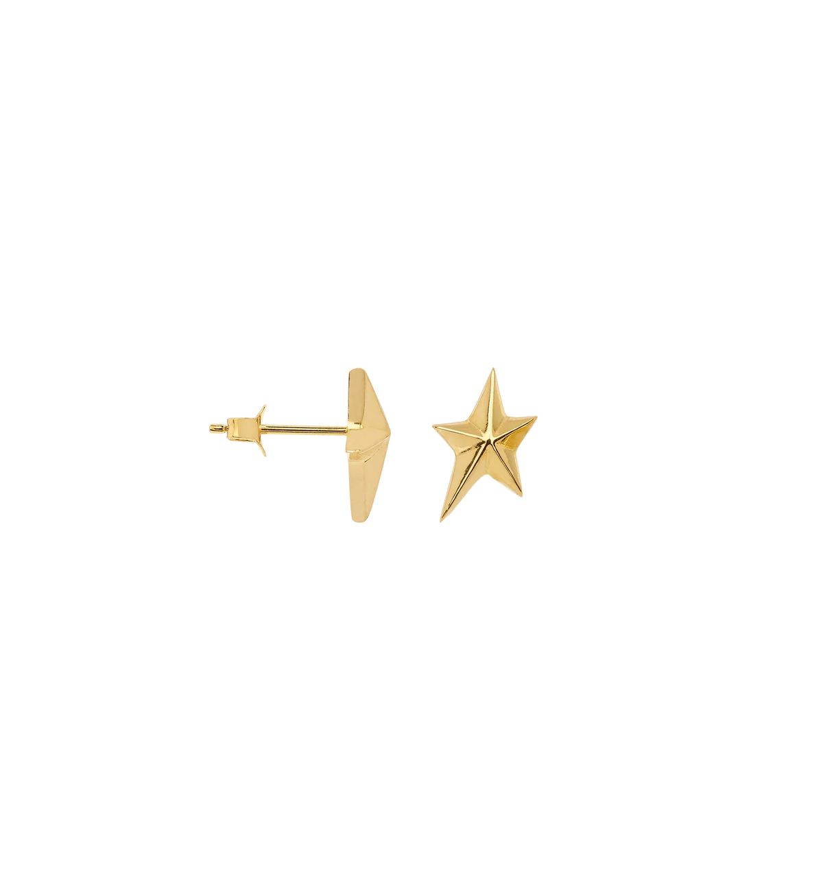 Single Lonely Star Stud - Gold Plated