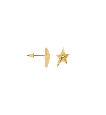 Single Lonely Star Stud - Gold Plated
