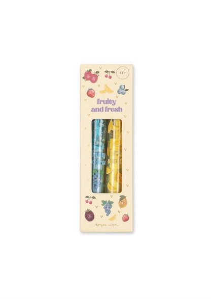 Fruity Fresh Eraser Set Lemon & Grape