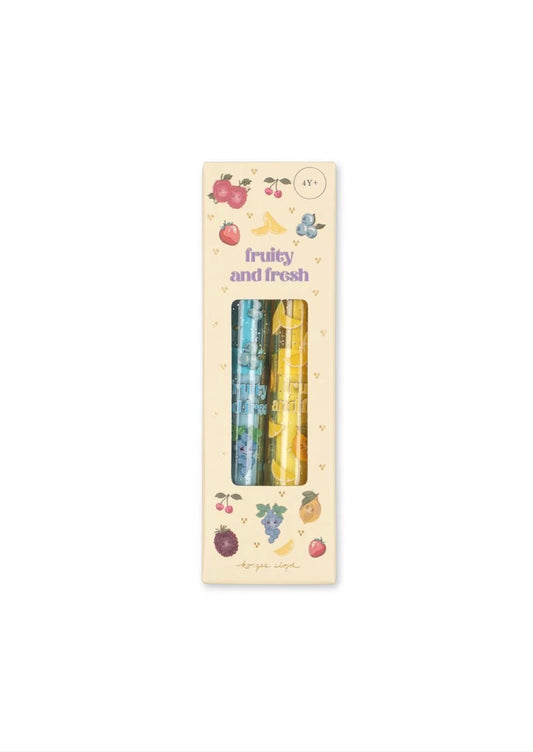 Fruity Fresh Eraser Set Lemon & Grape
