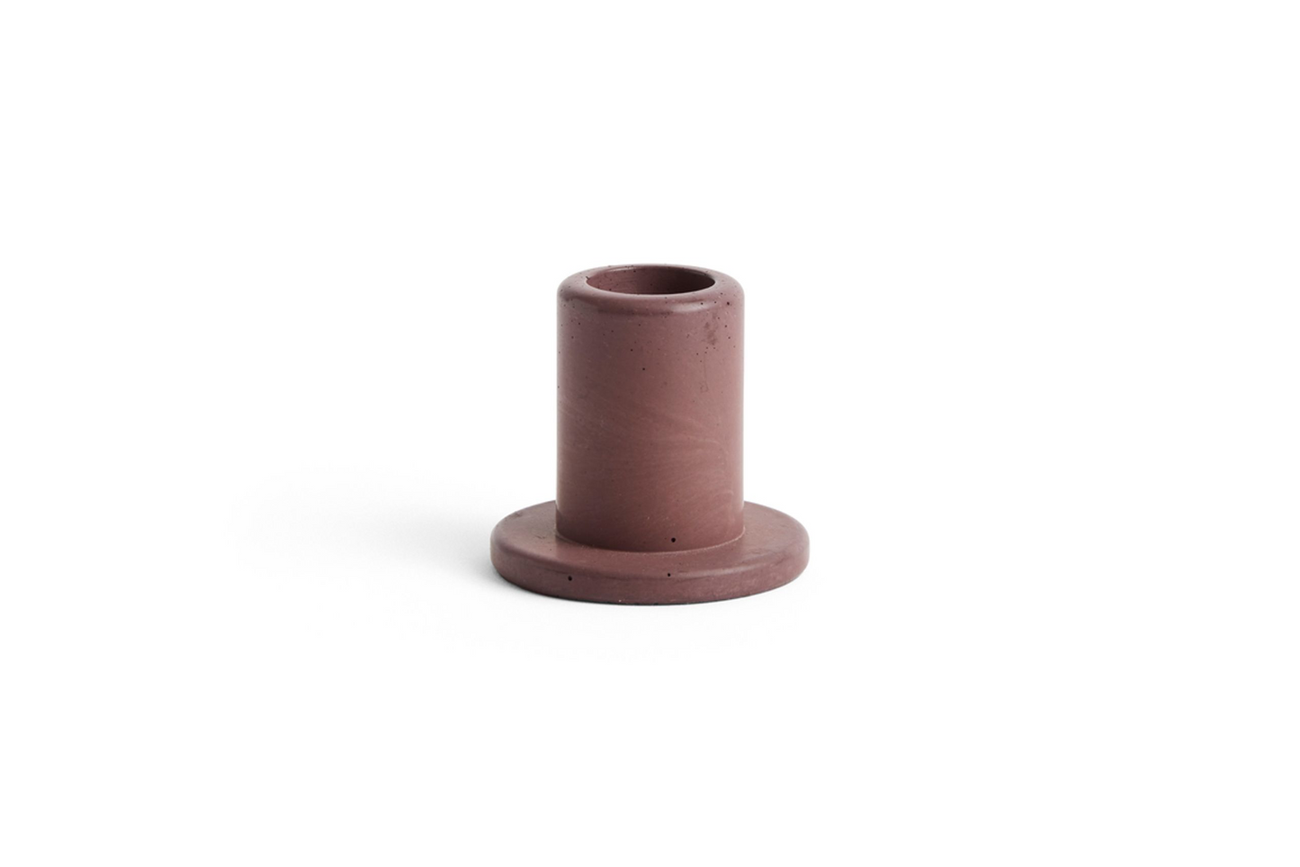 Tube Candle Holder Concrete Small - Bordeaux