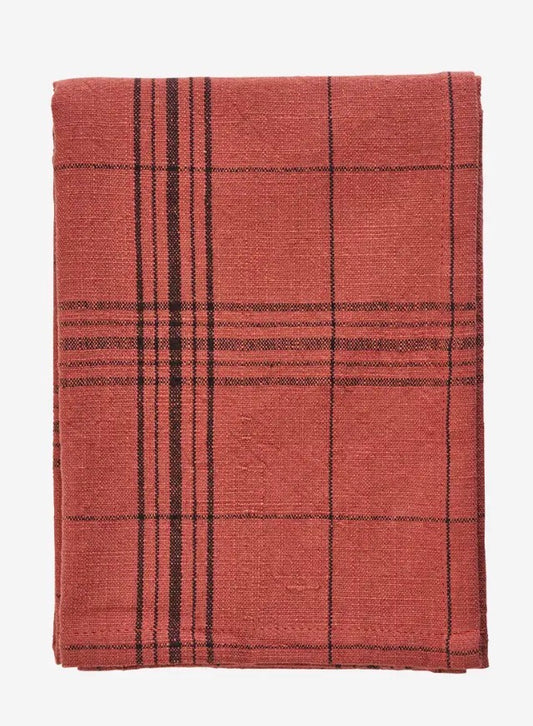 Checked Kitchen Towel - Tomato & Black Check