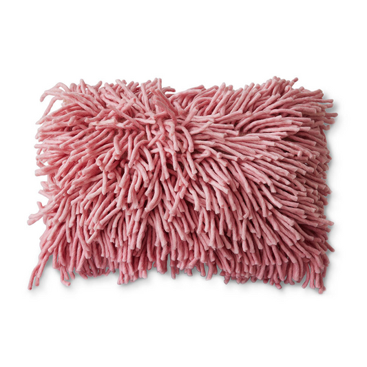 Rugged Wooled Cushion -  Pink