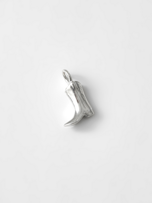 Cowboy Boot Charm- Silver
