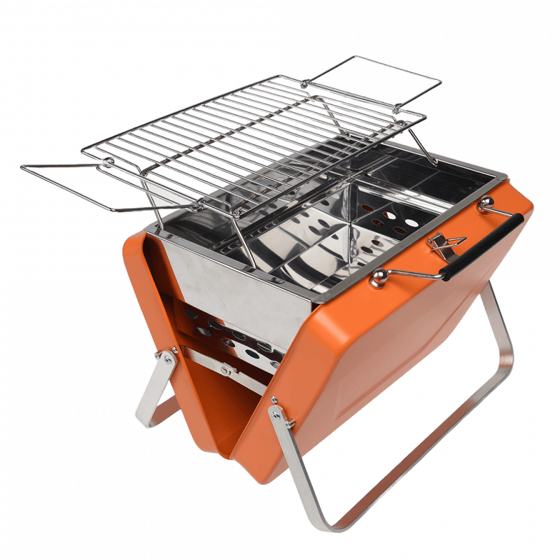 Portable suitcase BBQ - Burnt orange