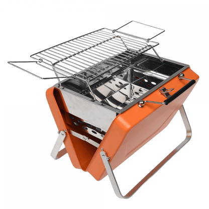 Portable suitcase BBQ - Burnt orange