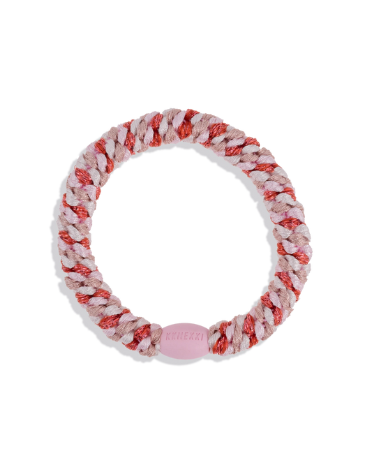 Hair Tie - Pomerant Pink Glitter