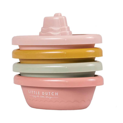 Stackable Bath Boats - Pink