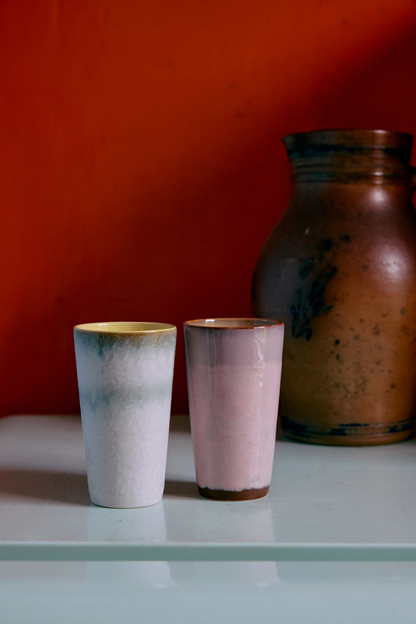 70’s  Ceramics Set Of 2 Latte Mugs - Fresco