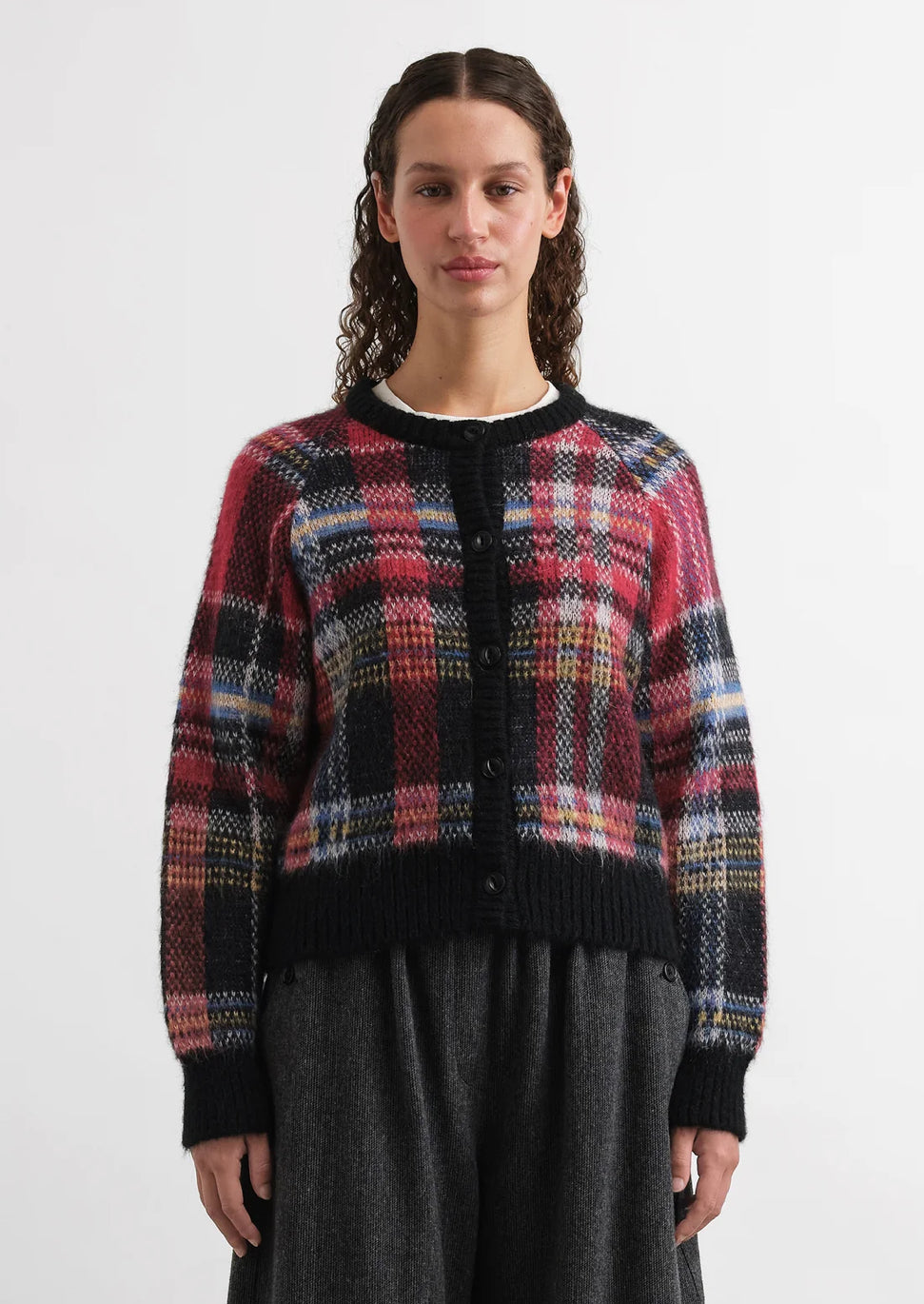 Foxtail Tartan Cardigan - Multi