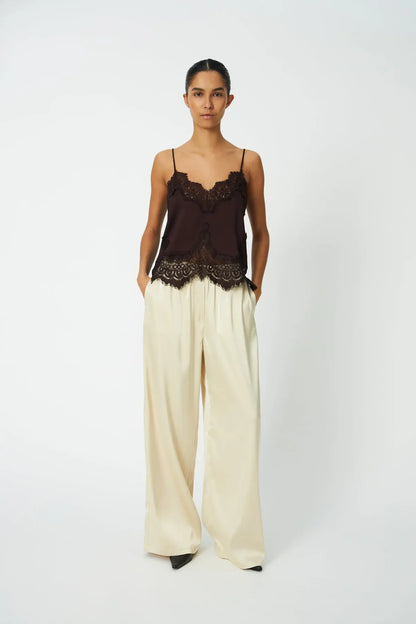 Underlayer Lace Top - Dark Brown