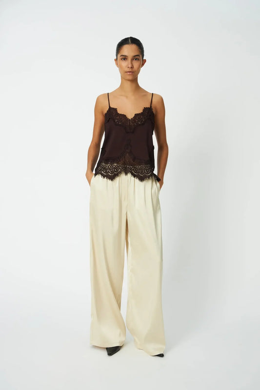 Underlayer Lace Top - Dark Brown
