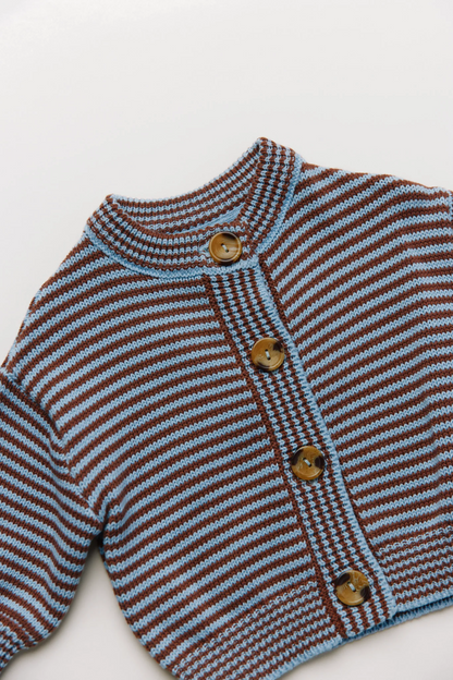 Emil Coco Sky Stripe Cardigan