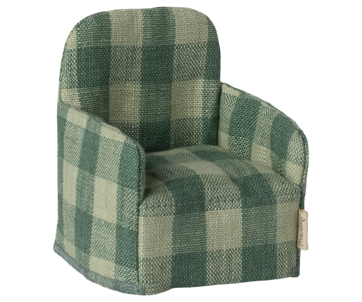 Folding Chair - Mouse Green Check