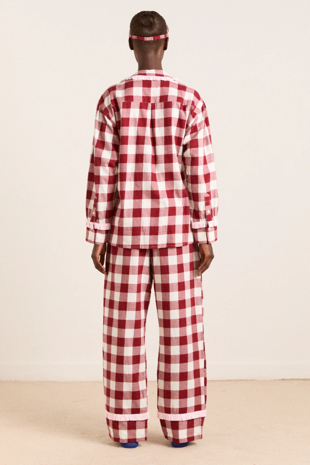 Antonella PJ Set - Burgundy Gingham