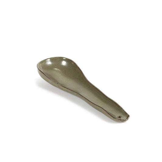 Stoneware Serving Spoon Green