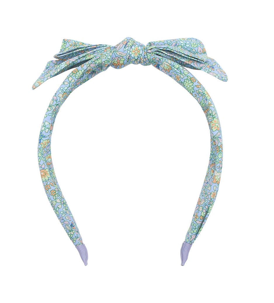 Spring Floral Edie Alice Band - Blue