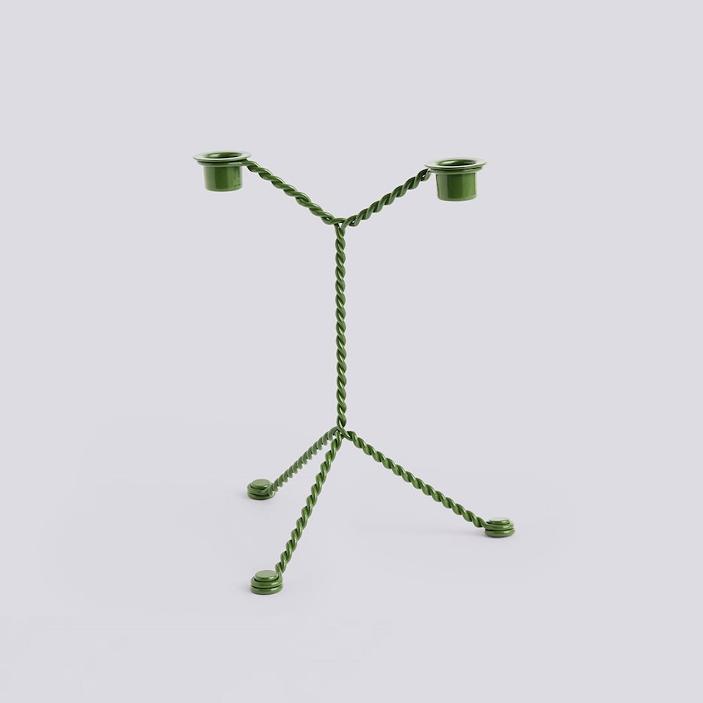 Wire Candleholder - Green