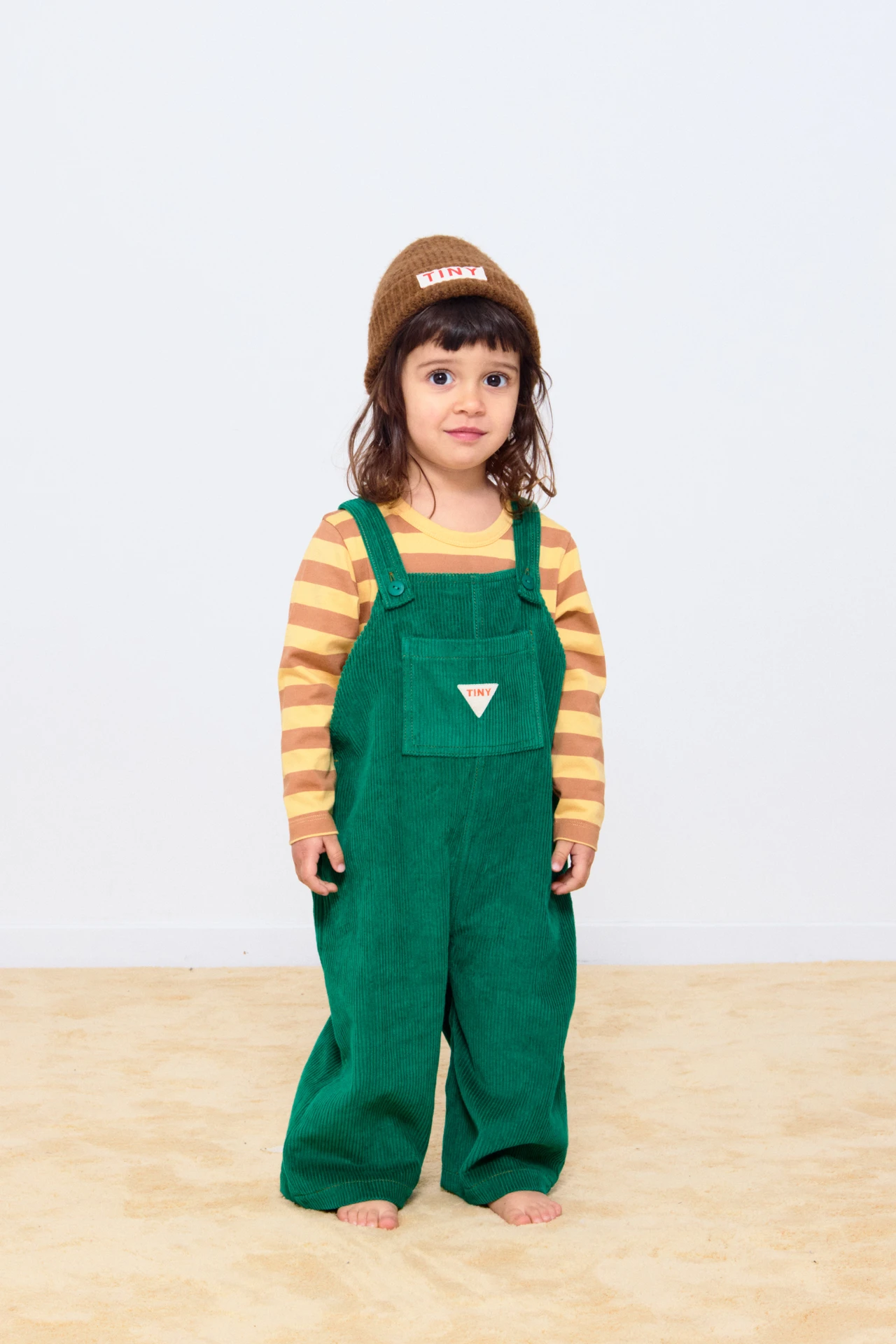 Corduroy Dungarees - Dark Emerald