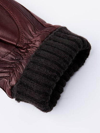 Tina Leather Mitten - Chestnut