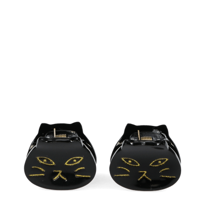 Mini Hair Claw Clips (set of 2) - Black Cats