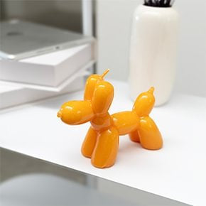 Balloon Dog Candle - Orange