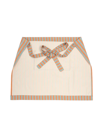 Orange Blue Stripes Waist Apron