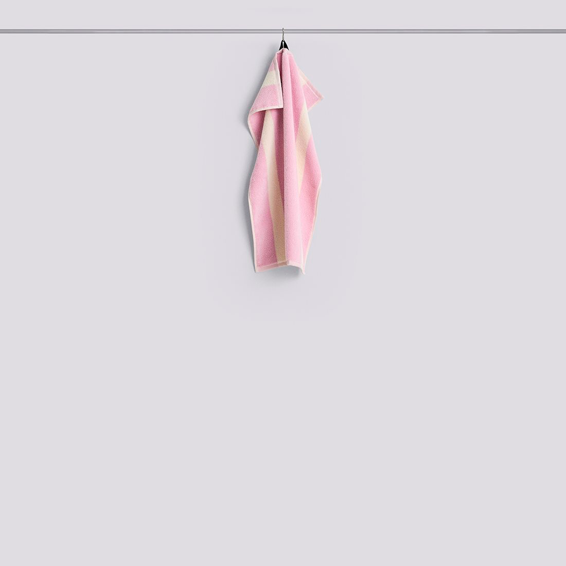 Stripe Cotton Hand Towel - Cool Pink