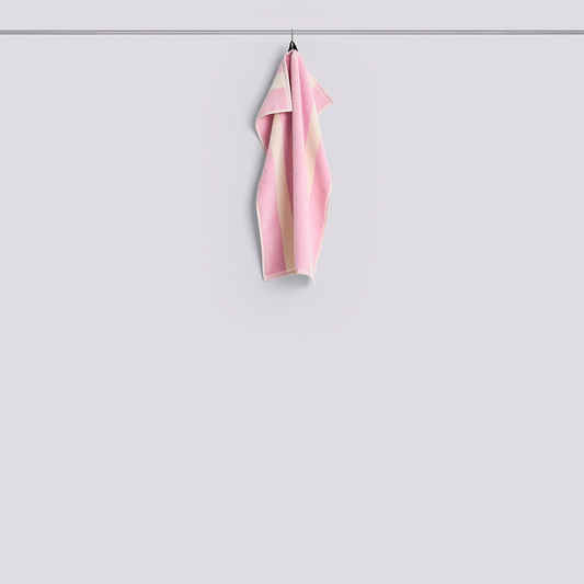 Stripe Cotton Hand Towel - Cool Pink