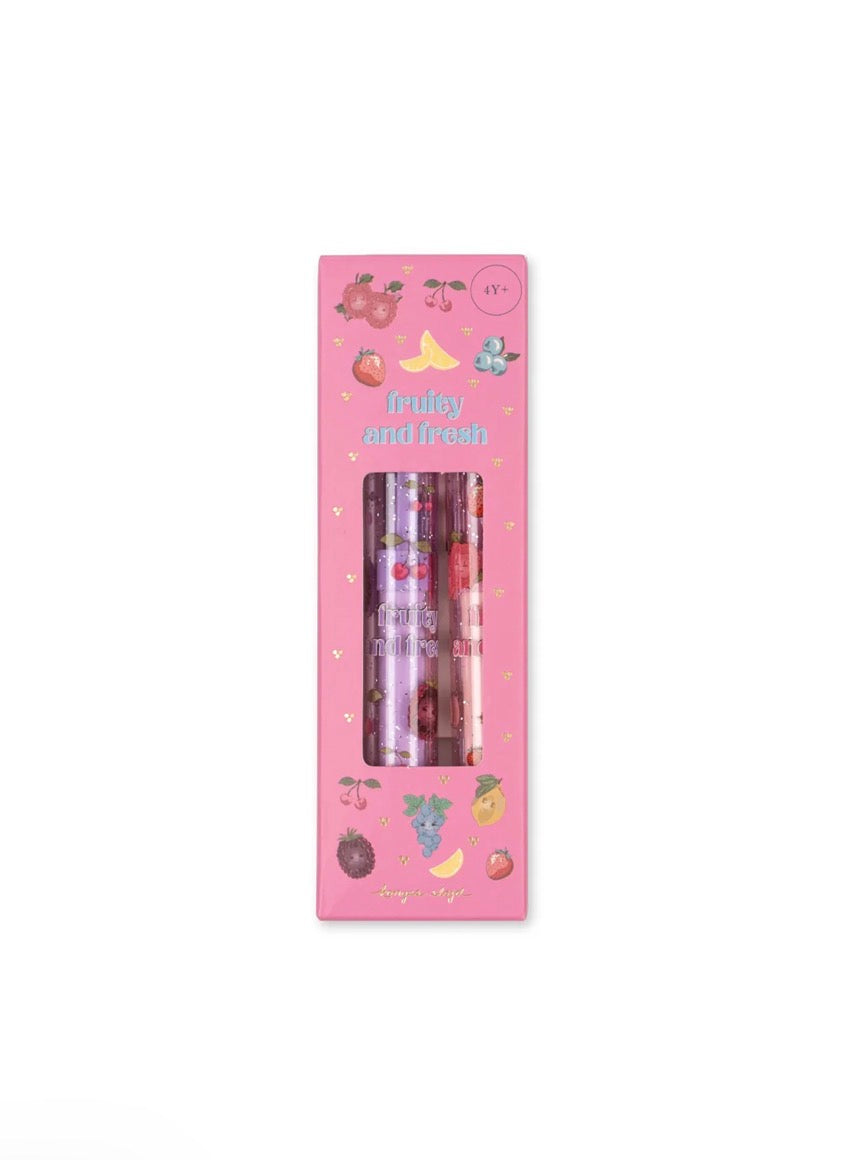 Fruity Fresh Eraser Set Cherry & Strawberry