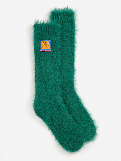 Furry Green Socks