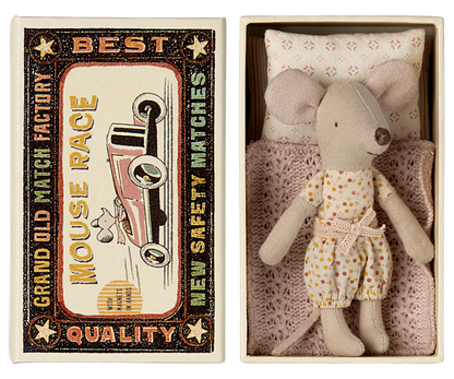 Little Sister Mouse In Matchbox