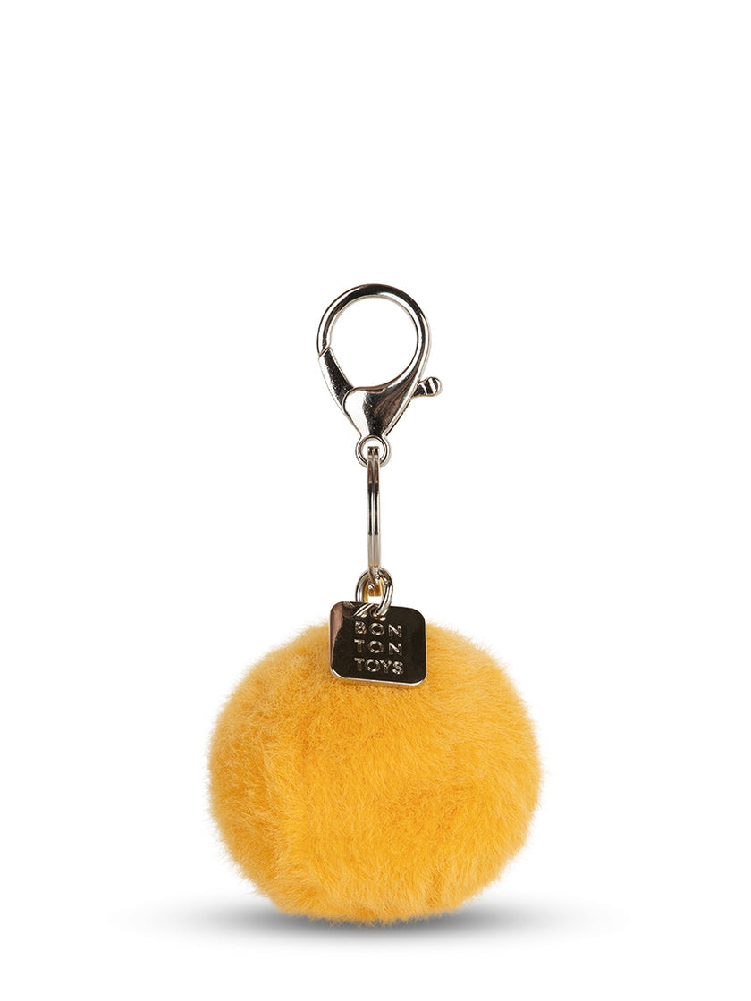 Smiley Keychain - Eco Fuzzy Yellow