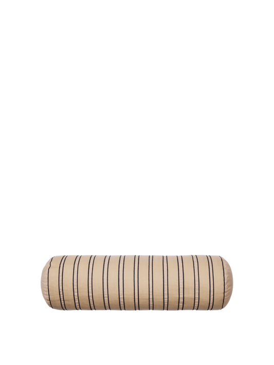 Twill Bolster Cushion - Cashmere / Black