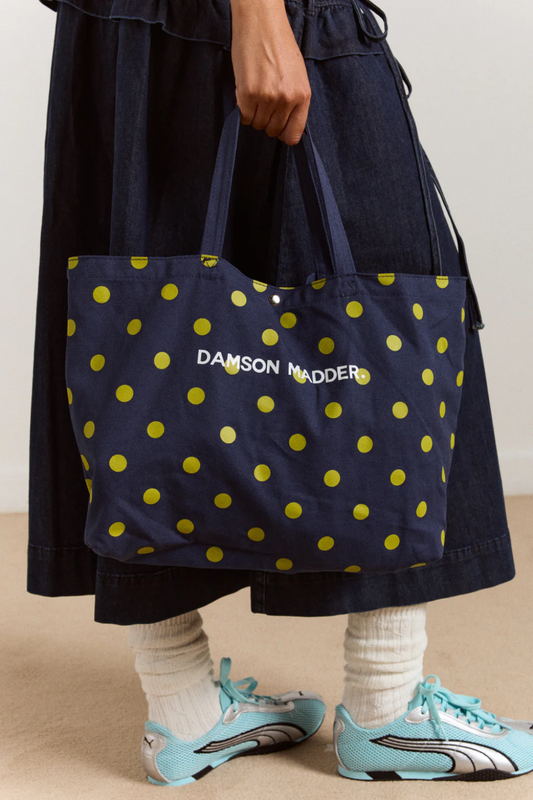 Vela Canvas Tote - Navy Spot
