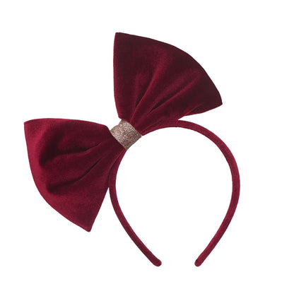 Christmas Giant Velvet Bow Alice Band
