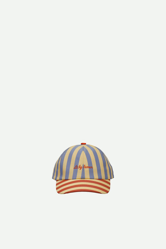 Striped Cap - Blue Whale / Sandy Yellow