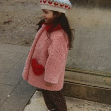Belou Knit Beret - Heart