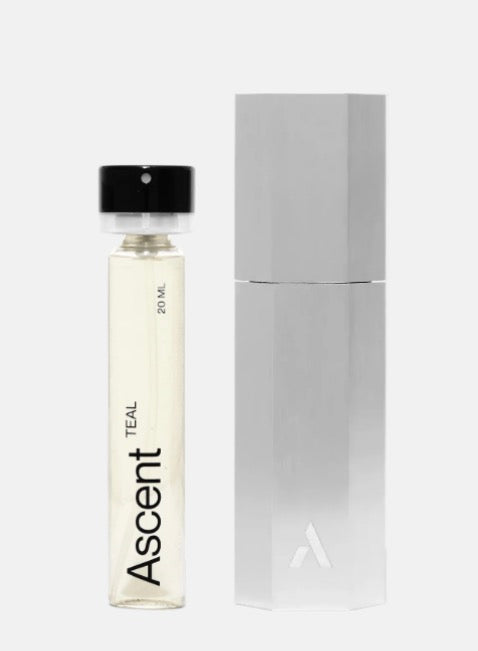 Ascent Refillable Perfume Starter Pack - Silver / Teal