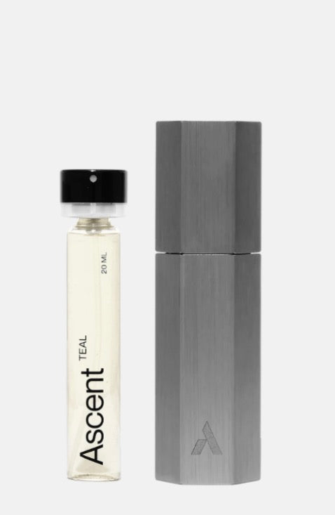 Ascent Refillable Perfume Starter Pack - Grey / Teal