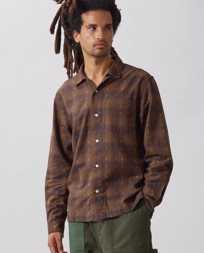 Drag Stitch Resort Shirt - Brown