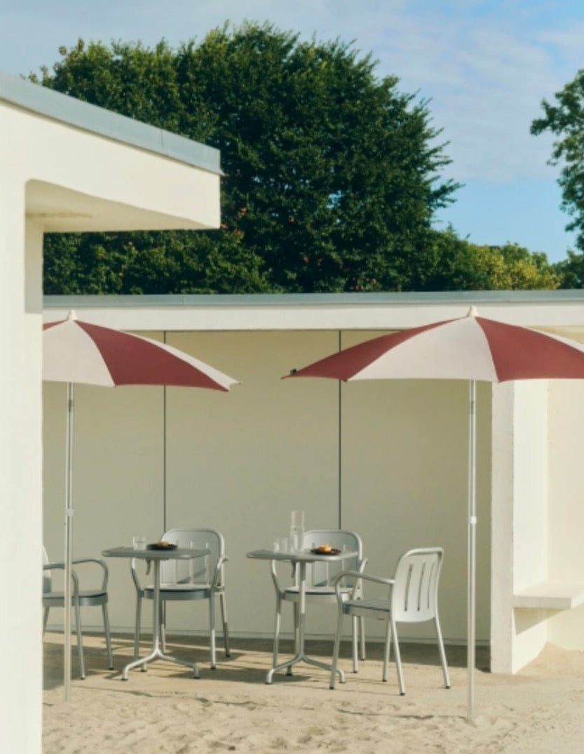 Terrazza Parasol Octagon Off White & Burgundy