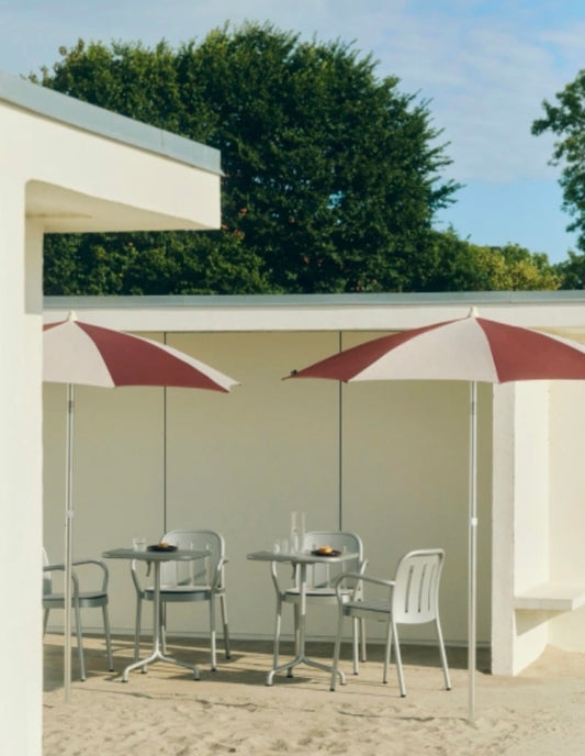 Terrazza Parasol Octagon Off White & Burgundy