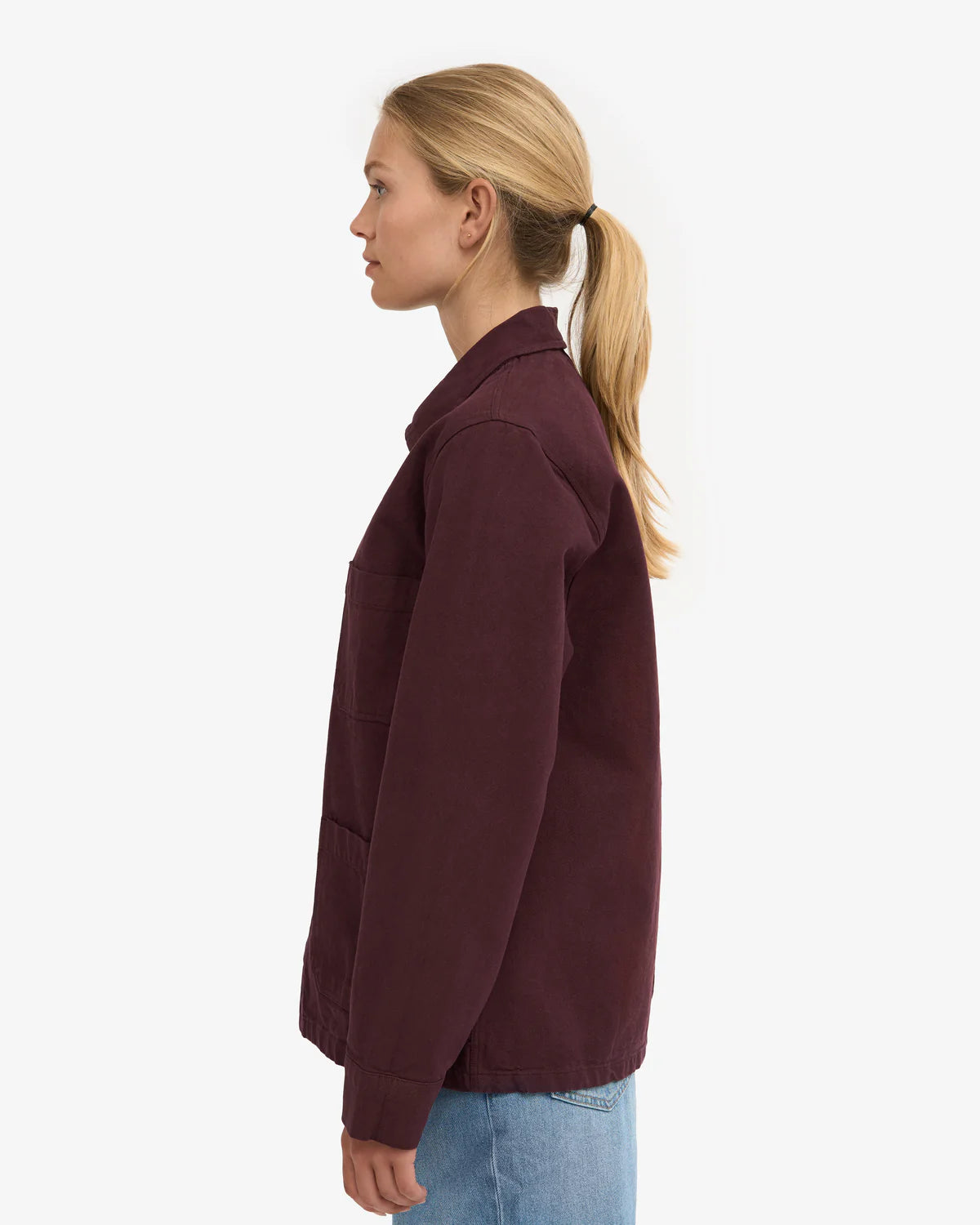 Organic Workwear Jacket - Oxblood Red
