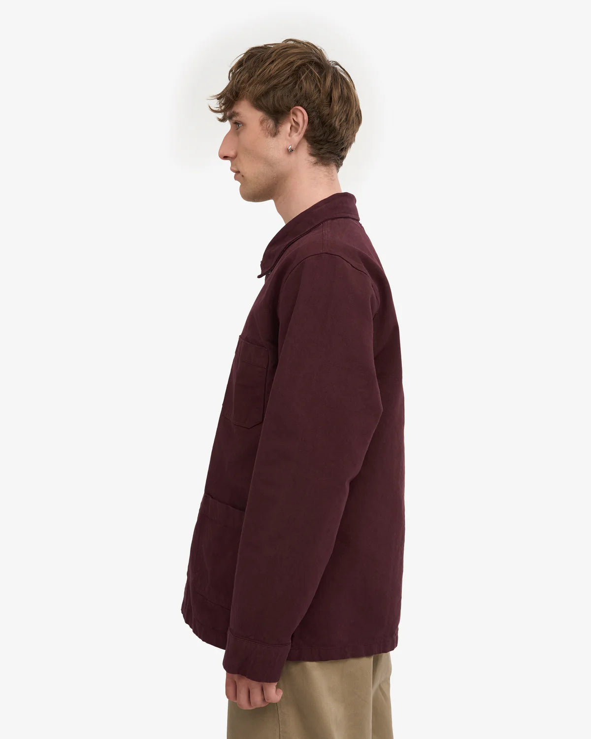 Organic Workwear Jacket - Oxblood Red