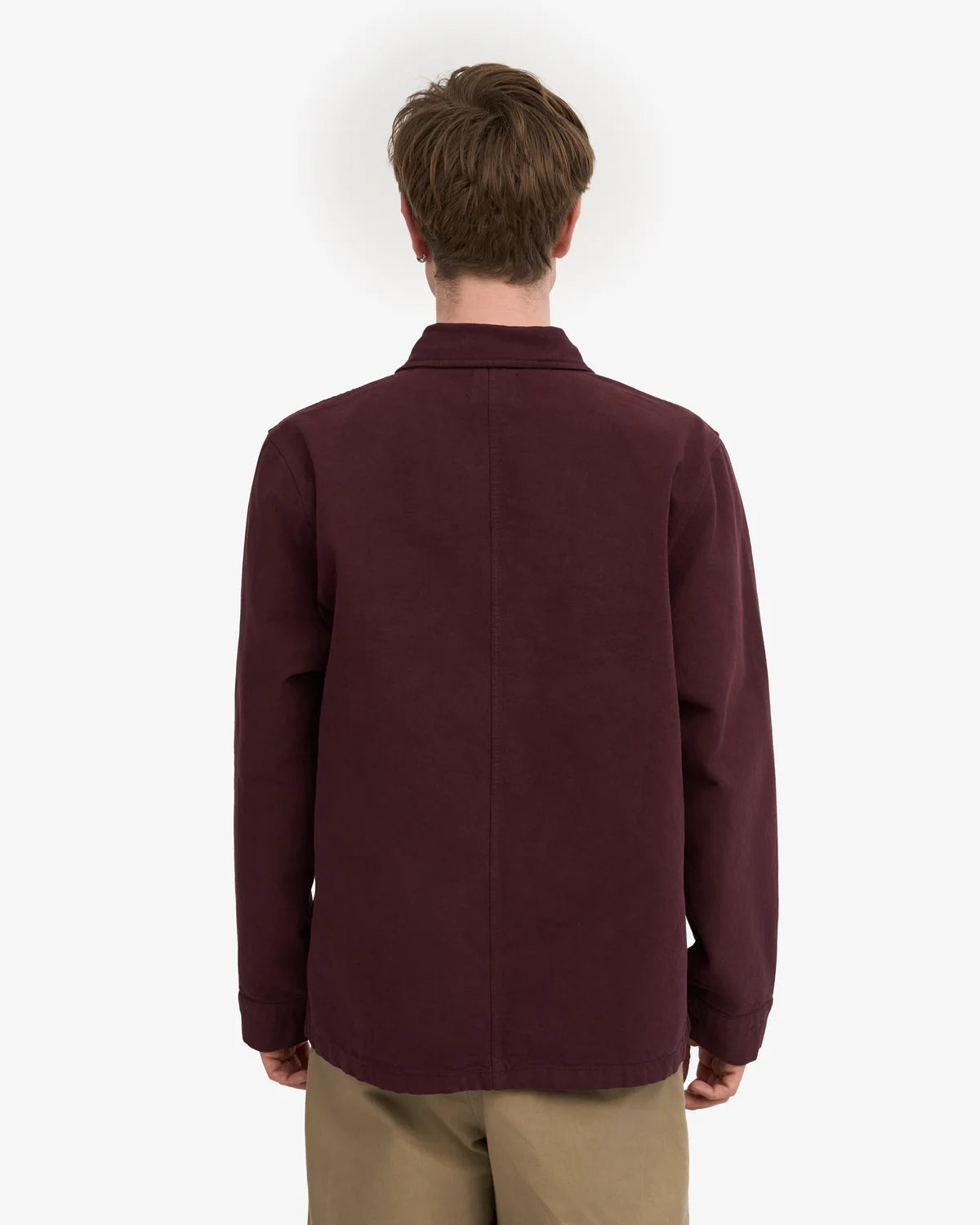 Organic Workwear Jacket - Oxblood Red