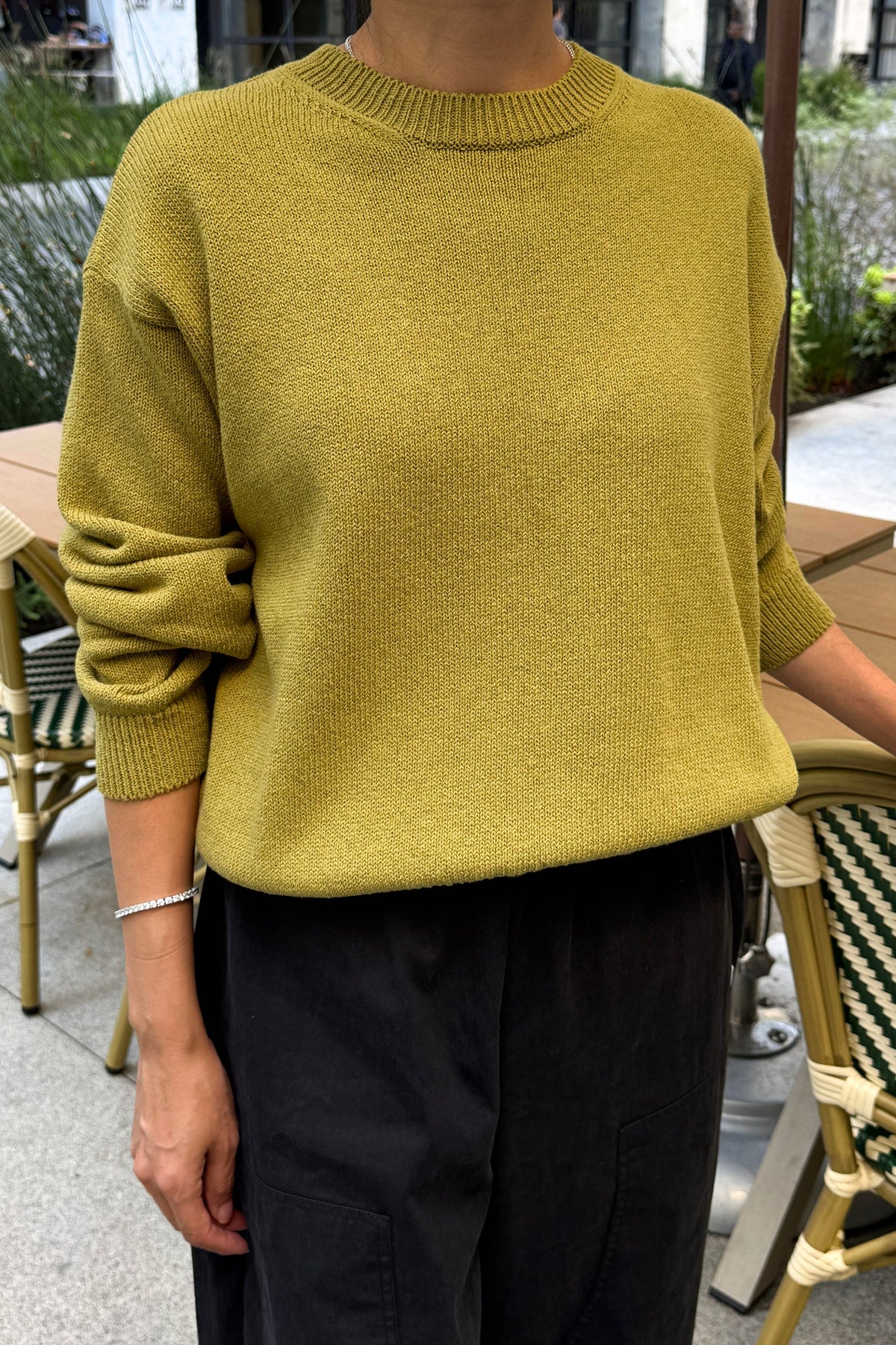 Milo Cotton Sweater - Golden Olive