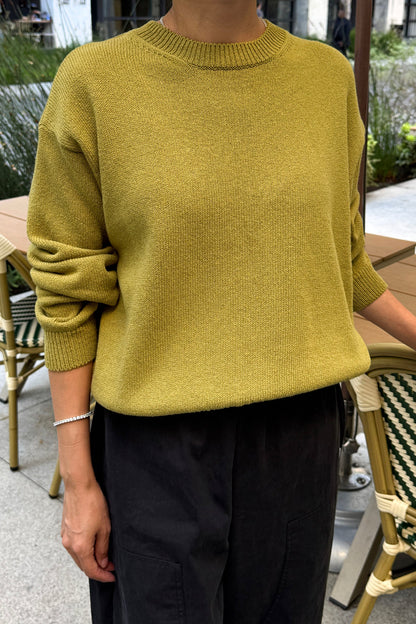 Milo Cotton Sweater - Golden Olive