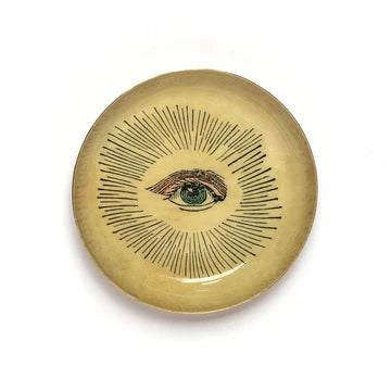 Round Enamel Tray - Eye